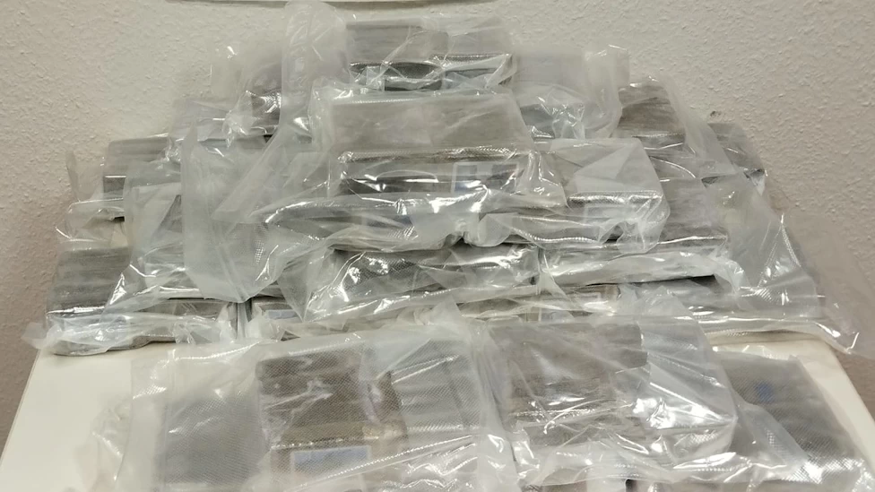 Sichergestellte Haschischpakete Sichergestellte Haschischpakete