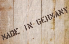 A wooden crate stencilled with "Made in Germany" A wooden crate stencilled with "Made in Germany"